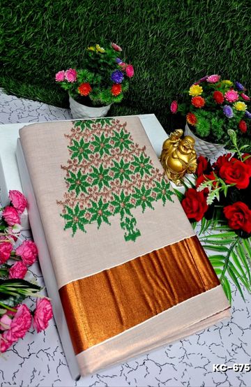 Banaras with our Banarasi Cotton fabric — a beautiful fusion of classic artistry and breathable comfort wear saree - BROWN