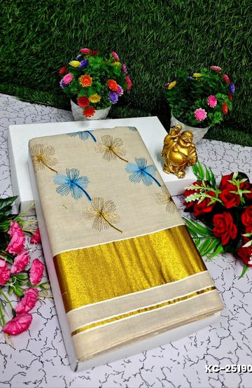 FANCY PLAIN COTTON SOFT SILK SAREES - LIGHT SANDLE (1)