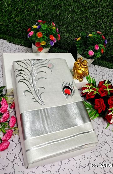 Luxurious heavy work blouse fabric with floral goldwork jaal border - DARK PINK (2)