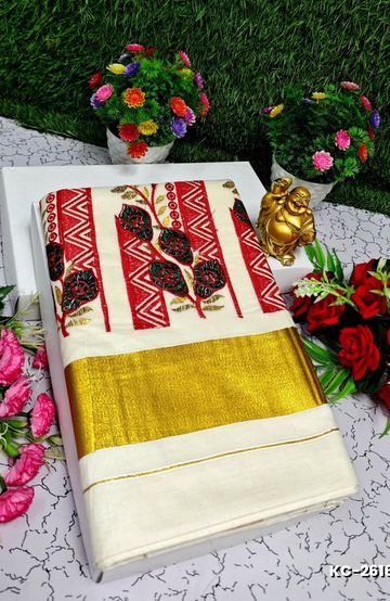 BRIDAL SILK GOLD SILVAR AND COPPER ZARI WEAVE AND WEDDING ART SILK SAREES - CORAL COLOUR (4)