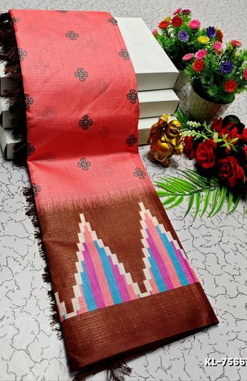 Kubera borderless elite bridal rapier fancy light weight silk type sarees function wear - AS COLOR (2)