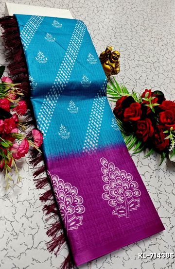 Korvai kotanji Trendy & Fancy bhutta and 2/100 Silk Cotton Sarees Function wear - MEJANTA (4)