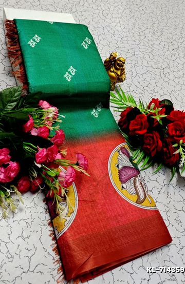 Traditional Look Malgudi Silk Saree Lightweight Silk Blend Saree - DARK PINK (2)