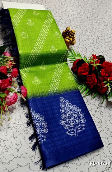 Digital Kubera Pattu Light Weight Luxurious, soft-draping Kubera Pattu Print Saree - WHITE N (2)