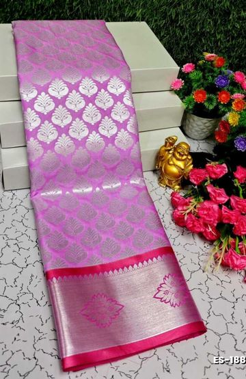 WOMEN TISSUE BLOUSE PIECE MATERIAL (1 METER ) - ONIYAN PINK