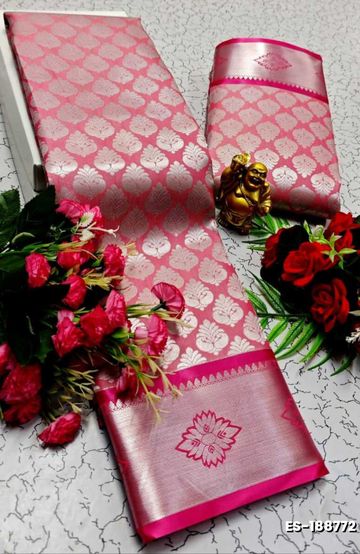 Korvai kotanji Trendy & Fancy bhutta and 2/100 Silk Cotton Sarees Function wear - ORANGE N (1)