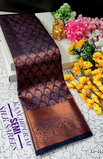 ELITE BRIDAL PICK &PICK SILK SAREES AND WEDDING ART SILK SAREES - NAVY COLOUR (1)