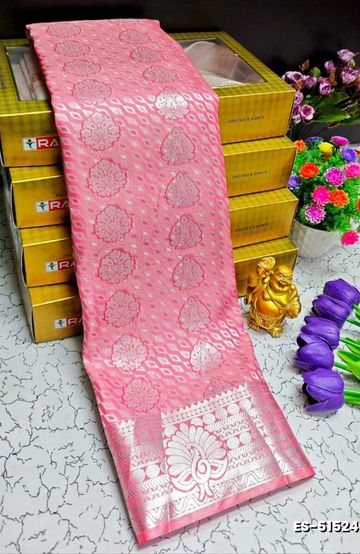 ELITE BRIDAL PICK &PICK SILK SAREES AND WEDDING ART SILK SAREES - LIGHT PINK (9)