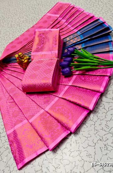 ELITE BRIDAL PICK &PICK SILK SAREES AND WEDDING ART SILK SAREES - DARK PINK (3)