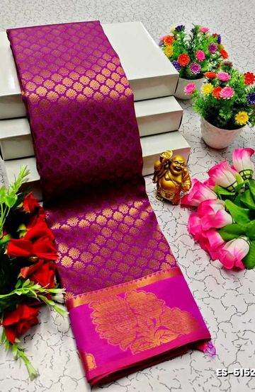 ELITE BRIDAL PICK &PICK SILK SAREES AND WEDDING ART SILK SAREES - PURPLE COLOUR (2)