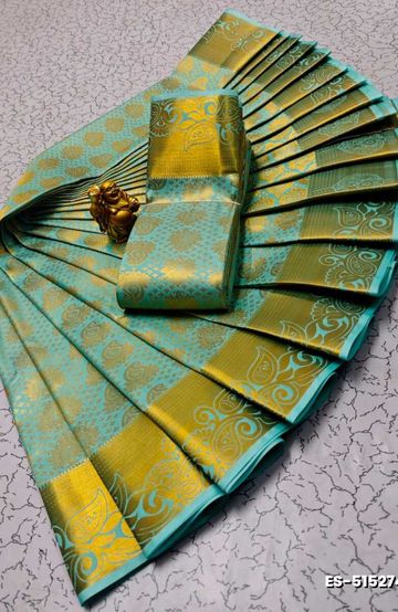 ELITE BRIDAL PICK &PICK SILK SAREES AND WEDDING ART SILK SAREES - EMERALD COLOUR (6)