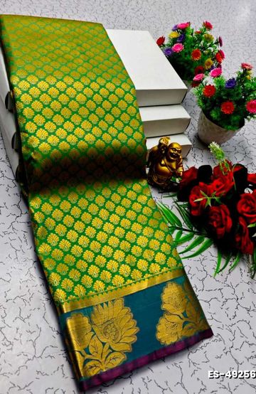 Traditional Look Malgudi Silk Saree Lightweight Silk Blend Saree - DARK PINK (2)