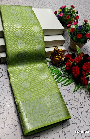 Luxurious heavy work blouse fabric with floral goldwork jaal border - DARK PINK (6)