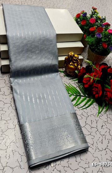 Kubera borderless elite bridal rapier fancy light weight silk type sarees function wear - LIGHT GREEN