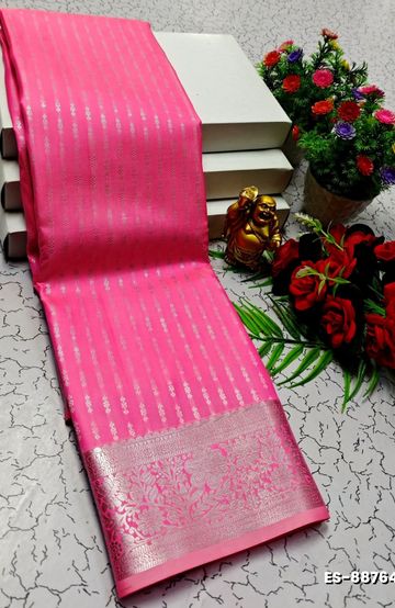 GEORGETTE FANCY SOFT SILK SAREES WITH BLOUSE MODERN FANCY SAREES - LIGHT ORANGE