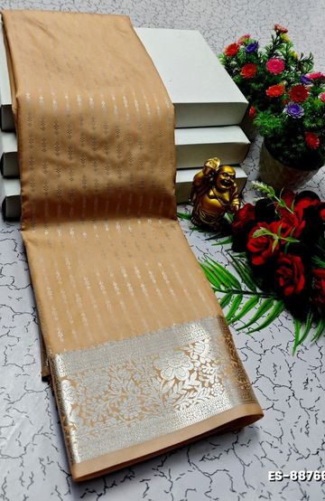 MODERN FANCY SOFT SILK SAREES WITH BUTTA DESIGN - NORMAL  BLUE (1)