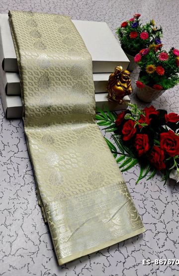 Samuthrika / Vasthrakala Bridal Silk Saree Wedding Saree - LIGHT GREEN (1)