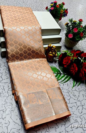 Premium Meena work Soft Silk Saree weddings, festivals, traditional Wear - BULE