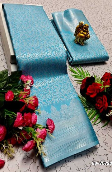 Elegant Kalamkari Tissue Saree for Festivities & Weddings - LIGHT GREEN (2)