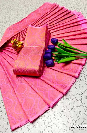 GEORGETTE FANCY SOFT SILK SAREES WITH BLOUSE MODERN FANCY SAREES - LIGHT ORANGE