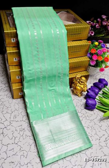 BRIDAL SILK GOLD SILVAR AND COPPER ZARI WEAVE AND WEDDING ART SILK SAREES - VADAMALLI (1)