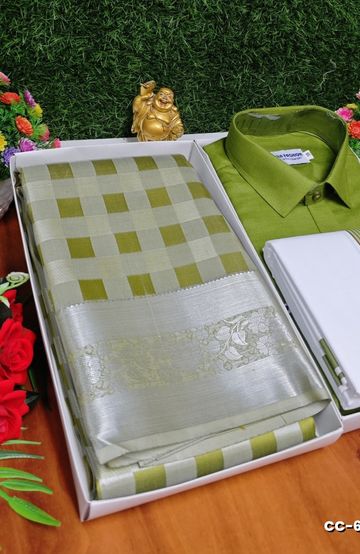 COUPLE COMBO MATCHING AND MATCHING TRADITIONAL SET MATCHING COMBO FOR FESTIVAL SEASONS - PESTA GREEN