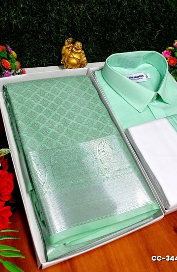 Bridal silk gold silvar and copper zari weave and wedding art silk suba muhurtha pattu sarees - MERUN (3)