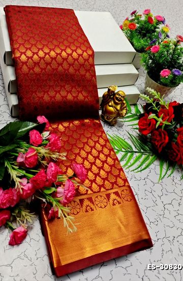 Traditional Look Malgudi Silk Saree Lightweight Silk Blend Saree - MEHENDHI GREEN