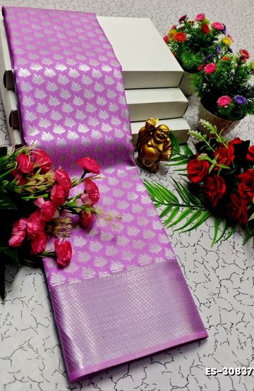 TRENDING KERALA SPECIAL FULL WORK EMBOSSED DIGITAL PRINTING TISSUE SAREE COLLECTIONS - GOLD (7)