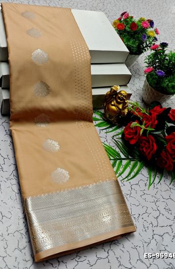 Kubera borderless elite bridal rapier fancy light weight silk type sarees function wear - AS COLOR (2)