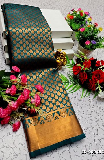 Beauty checked soft silk rich look design soft material function and party wear - VADAMALLI