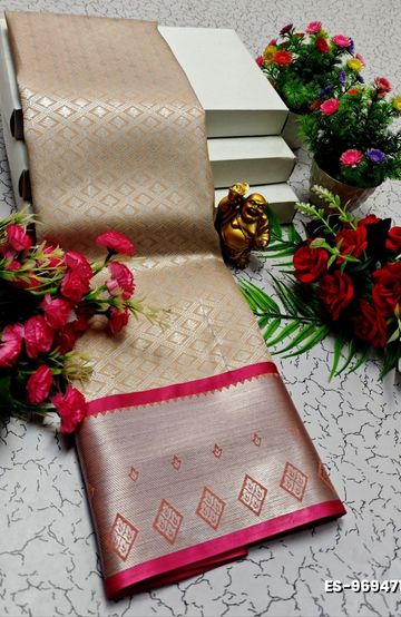 Premium Meena work Soft Silk Saree weddings, festivals, traditional Wear - ROYAL BLUE