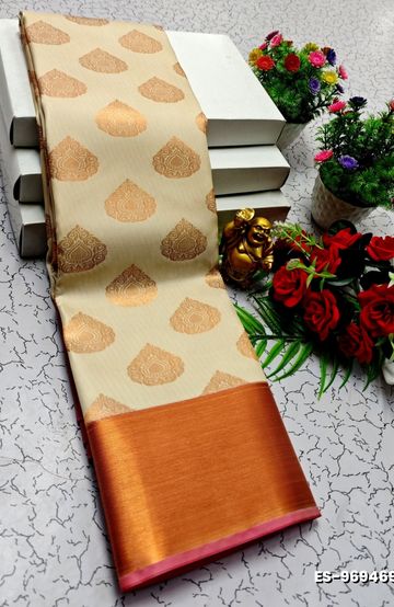 Designer Multi-Color Floral Print Blouse Fabric - R BLUE