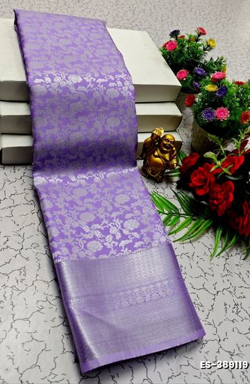 BRIDAL SILK GOLD SILVAR AND COPPER ZARI WEAVE AND WEDDING ART SILK SAREES - LEVENDOR (4)