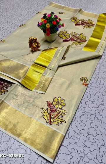 ELITE BRIDAL PICK &PICK SILK SAREES AND WEDDING ART SILK SAREES - CREAM COLOR (2)