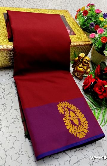 VAALAINAAR (VAZHAI) PATTU SOFT SILK SAREES FUNCTION AND FESTIVALS PERPECT WEAR - BROWN COLOUR