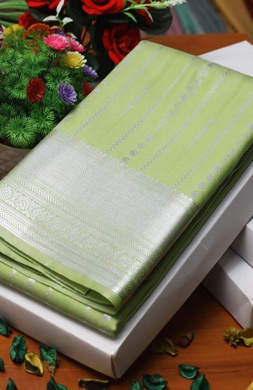 ELITE BRIDAL PICK &PICK SILK SAREES AND WEDDING ART SILK SAREES - PARET GREEN (1)