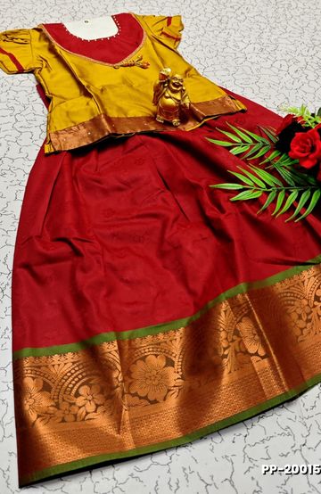 BRIDAL SILK GOLD SILVAR AND COPPER ZARI WEAVE AND WEDDING ART SILK SAREES - LITE GREEN (1)