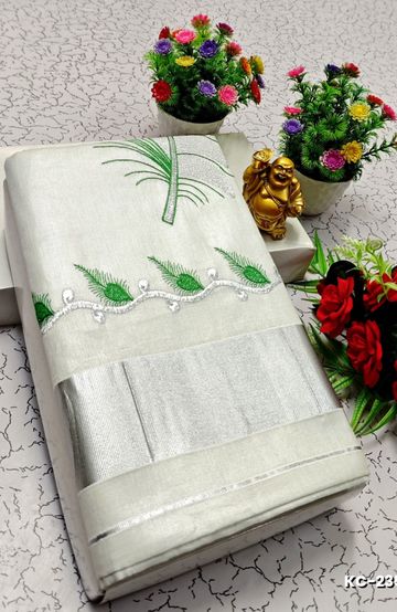 BRIDAL SILK GOLD SILVAR AND COPPER ZARI WEAVE AND WEDDING ART SILK SAREES - CORAL COLOUR (4)