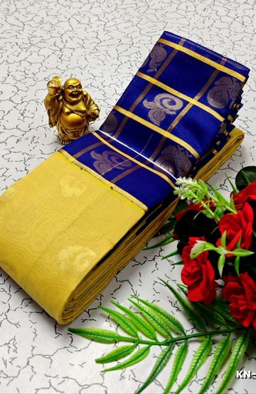 Korvai kotanji Trendy & Fancy bhutta and 2/100  Silk Cotton Sarees Function wear - GOLD COLOUR (2)