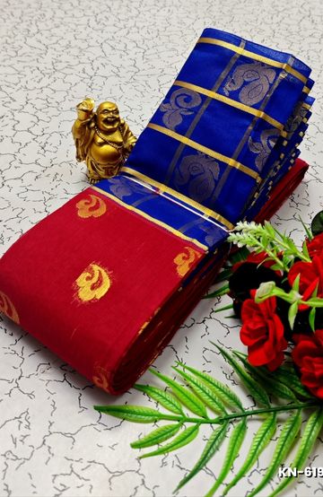 Korvai kotanji Trendy & Fancy bhutta and 2/100  Silk Cotton Sarees Function wear - PEACH (2)