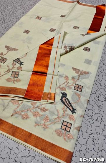 GEORGETTE FANCY SOFT SILK SAREES WITH BLOUSE MODERN FANCY ITEM SAREES - CORAL COLOUR (4)