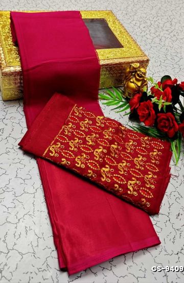 KUBERA ELITE  BRIDAL RAPIER FANCY  LIGHT WEIGHT SILK TYPE SAREES - VENTHAYA COLOUR
