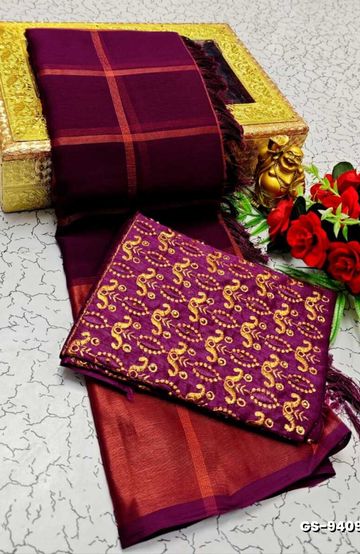 BRIDAL SILK GOLD SILVAR AND COPPER ZARI WEAVE AND WEDDING ART SILK SAREES - TURQUOISE GREEN (2)