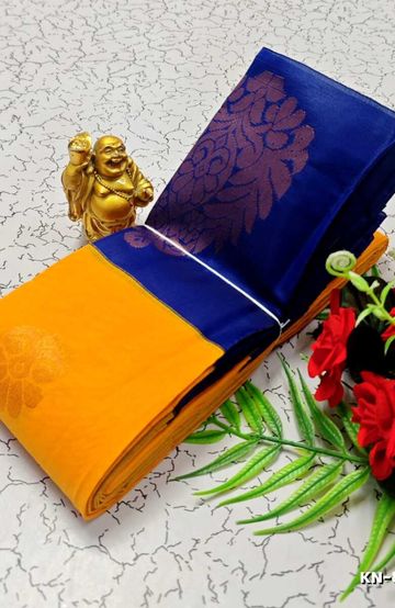 Korvai kotanji Trendy & Fancy bhutta and 2/100 Silk Cotton Sarees Function wear - ORANGE N (1)