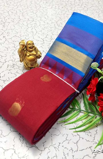 Korvai kotanji Trendy & Fancy bhutta and 2/100 Silk Cotton Sarees Function wear - MEJANTA (2)