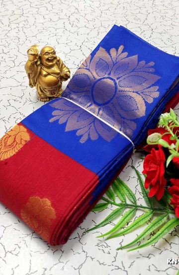 Korvai kotanji Trendy & Fancy bhutta and 2/100 Silk Cotton Sarees Function wear - MEJANTA (3)