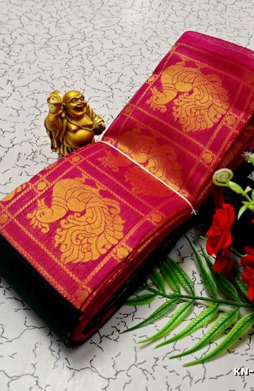 Korvai kotanji Trendy & Fancy bhutta and 2/100 Silk Cotton Sarees Function wear - BOTTLE GREEN (2)