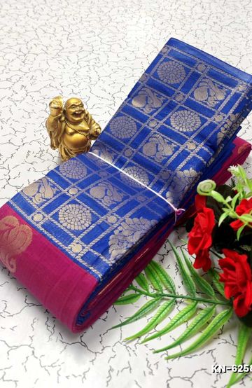 Korvai kotanji Trendy & Fancy bhutta and 2/100 Silk Cotton Sarees Function wear Saree - PLUM COLOUR