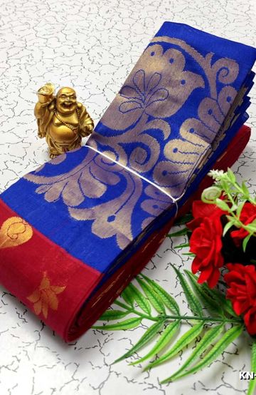 Korvai kotanji Trendy & Fancy bhutta and 2/100 Silk Cotton Sarees Function wear - MEJANTA (4)